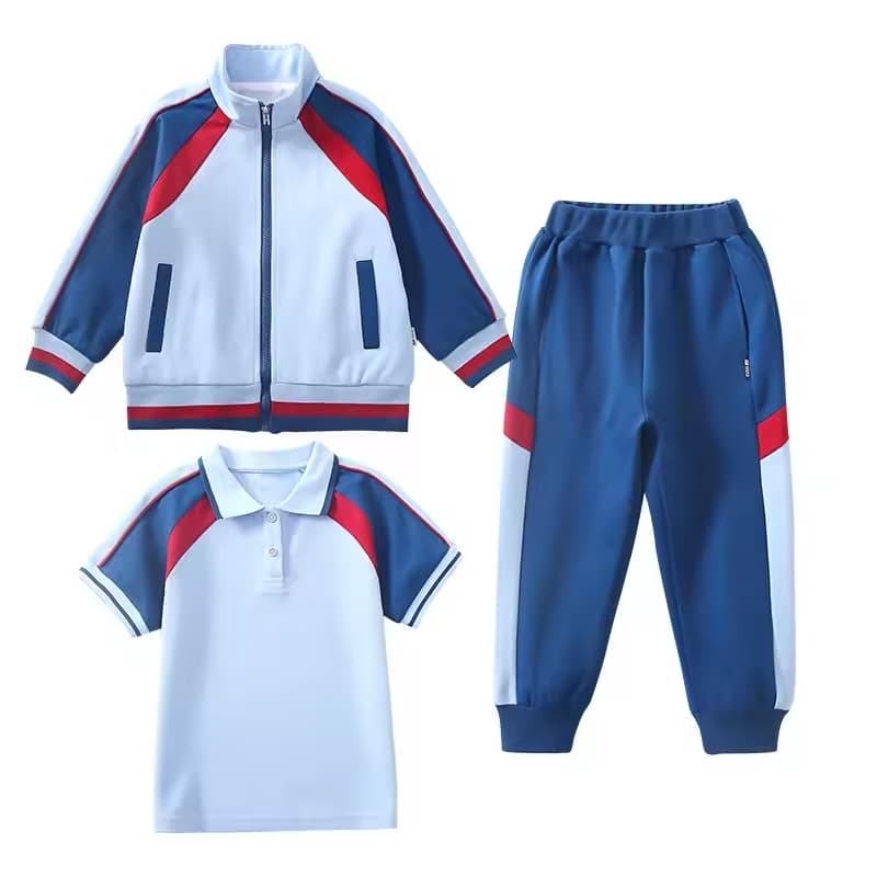 Wholesale Custom Sport Uniform for School Kids Polo Shirts Pants Sets Boy Girls Primary High School Uniform Tracksuits Sets