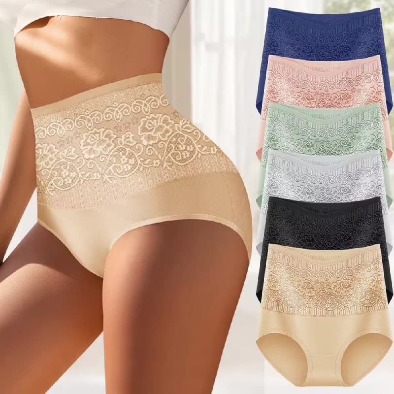 Wholesale Breathable Panties Women Cotton Underwear Briefs High Rise Tummy Control Tight Women's Cotton Panties
