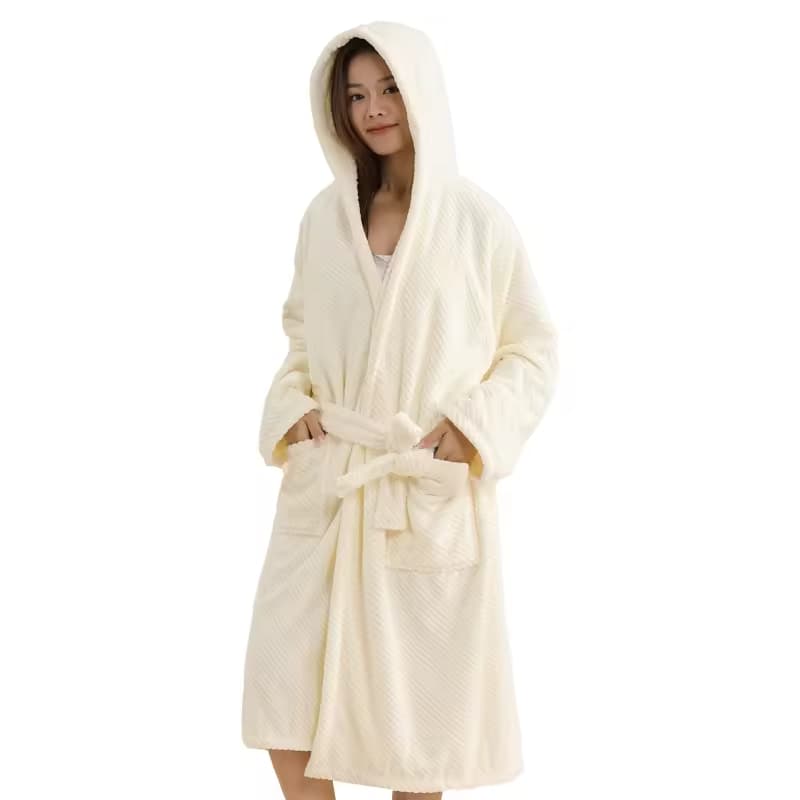 Wholesale Luxury Lightweight Microfiber Bathrobe Quick Dry Striped Pajamas for Adults Custom Sizes Breathable Twill Woven